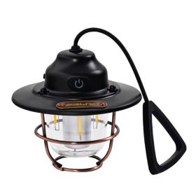 Outdoor Lighting Camping Light USB Rechargeable Horse Lantern (Type: Camping Light, Color: Black)