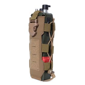 1pc Molle Water Bottle Bag; Travel Camping Hiking Kettle Holder Carrier Pouch; Outdoor Accessories (Color: khaki)