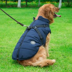 Dog Coat with Harness Winter Dog Coat Fleece Dog Jacket Waterproof Dog Coat Zipper Dog Jacket Puppy Coat Small Dog Clothes Dog Coat with Reflecti (Color: Green, size: 4XL)