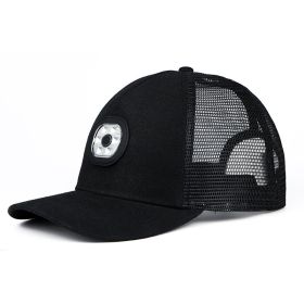 LED Outdoor Lighting Cap With Removable And Washable Cap Suitable And Safe For Camping/ Climbing/ Night Running/ Outdoor Activities In Tne Evenin (Color: Black)