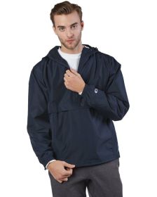 Adult Packable Anorak 1/4 Zip Jacket - BLACK - S (Color: Navy, size: 3XL)