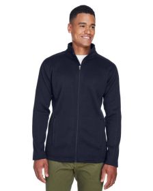 Men's Bristol Full-Zip Sweater Fleece Jacket - GREY HEATHER - S (Color: Navy, size: 2XL)
