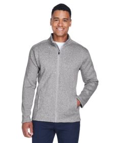 Men's Bristol Full-Zip Sweater Fleece Jacket - GREY HEATHER - S (Color: GREY HEATHER, size: L)