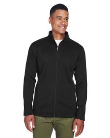 Men's Bristol Full-Zip Sweater Fleece Jacket - GREY HEATHER - S (Color: Black, size: 3XL)