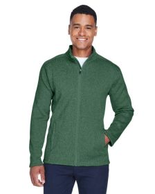 Men's Bristol Full-Zip Sweater Fleece Jacket - GREY HEATHER - S (Color: FOREST HEATHER, size: 3XL)