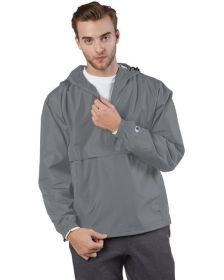 Adult Packable Anorak 1/4 Zip Jacket - BLACK - S (Color: GRAPHITE, size: L)