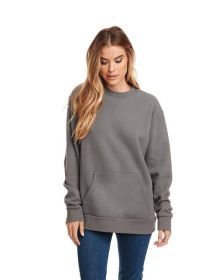Next Level Apparel 9001 Unisex Santa Cruz Pocket Sweatshirt (Color: HEAVY METAL, size: XL)