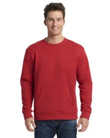 Next Level Apparel 9001 Unisex Santa Cruz Pocket Sweatshirt (Color: Red, size: 2XL)