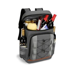 Insulated Cooler Backpack for Picnic Camping Beach Hiking Fishing Travel (Type: Picnic Backpacks, Color: Gray)